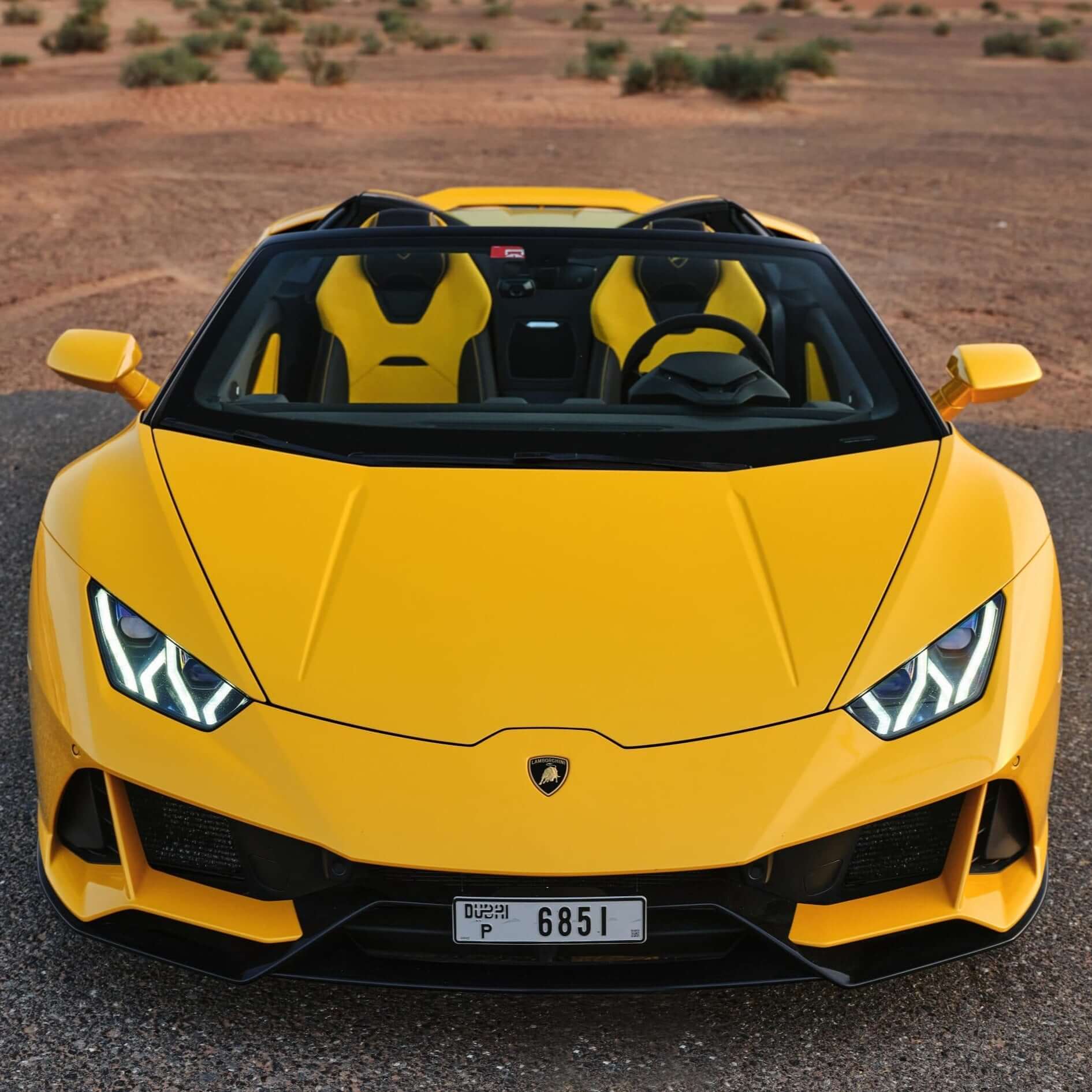 Lamborghini Huracan Evo Spider 2021 ( Yellow ) - Top 10 Rent A Car