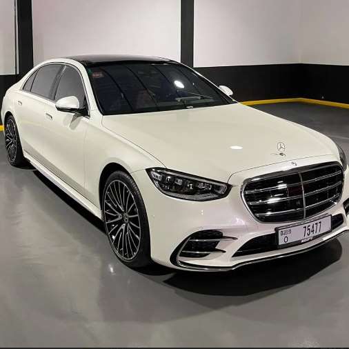 Mercedes S Class 2021 ( White ) - Top 10 Rent A Car